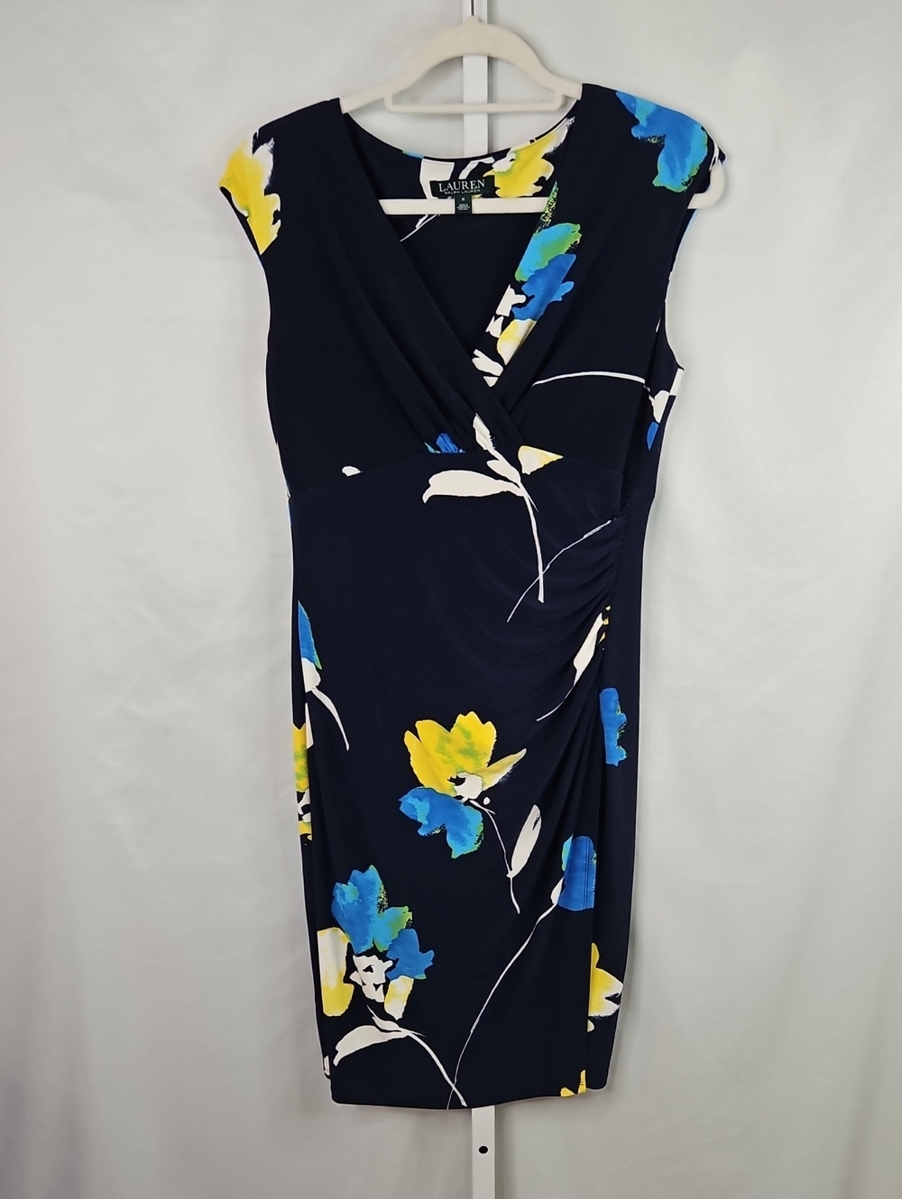 Lauren Ralph Lauren Navy Floral Wrap Dress Size 8